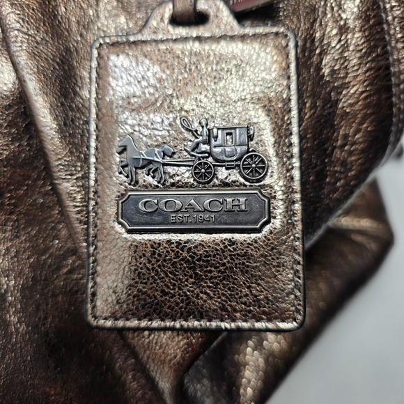Coach Metallic Bronze Madison Shoulder Bag - Picture 6 of 11